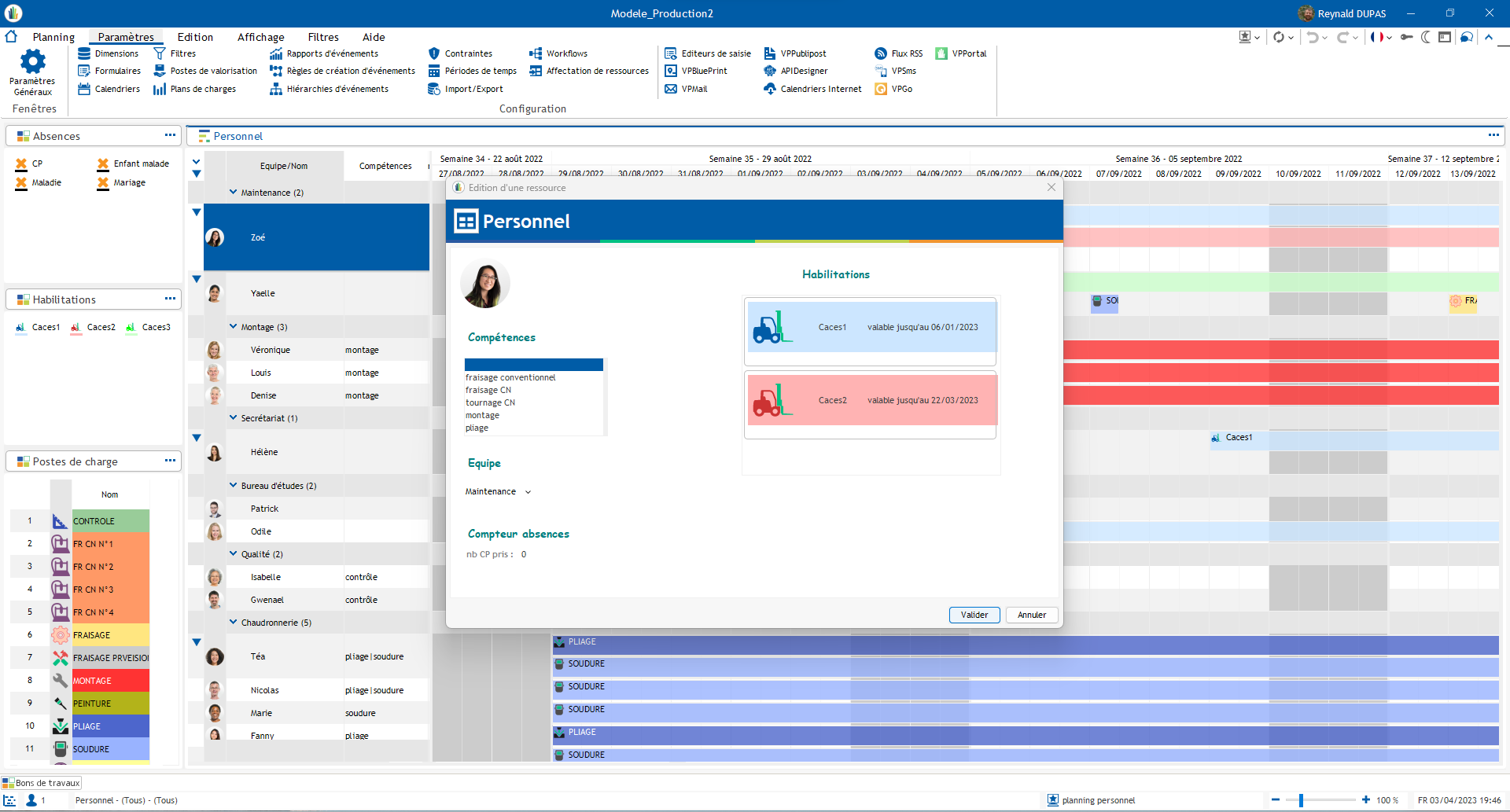 gestion du personnel - Visual Planning